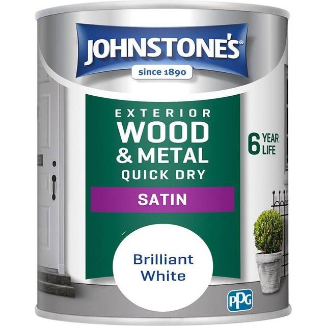 Johnstone's Exterior Quick Dry Satin 750ml Brilliant White