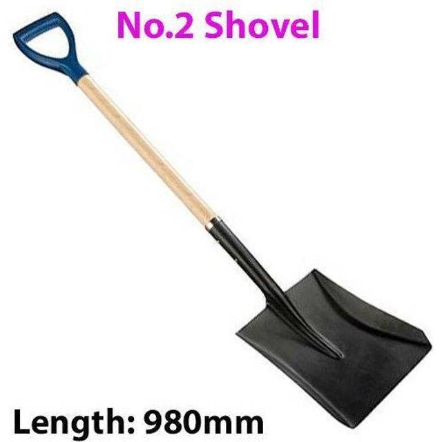 Heavy Duty 980mm Square Mouth No.2 Shovel Pyd Handle Garden Landscaping Tool