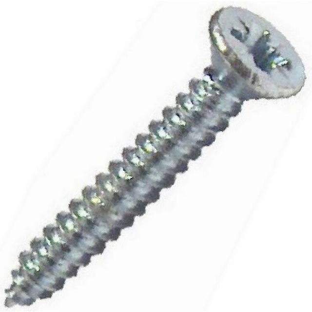 Unbranded Self Tapping Countersunk Pozi Screw 1 1/2" x 8 (200 Pack) in Silver Plastic