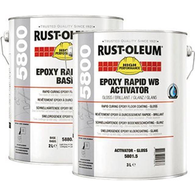 Rust-oleum Epoxy Rapid Water Based Floor Light Grey Paint - 5LTR
