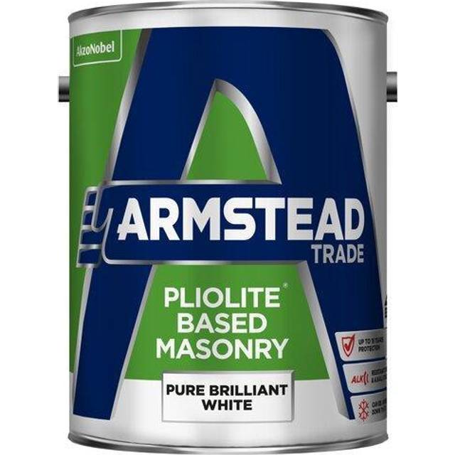 Armstead Trade Pliolite Based Masonry Paint Brilliant White 5L