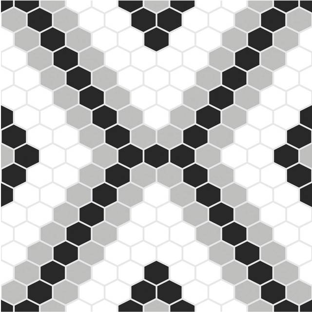 Floor Pops Pack Of 10 Leyton Peel &Amp; Stick Floor Tiles - Black