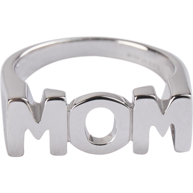 Maria Black Mom Ring - Silver