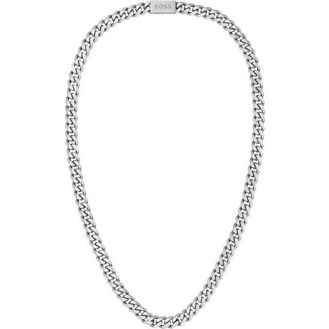 BOSS Men's Curb Chain Necklace, Silver
