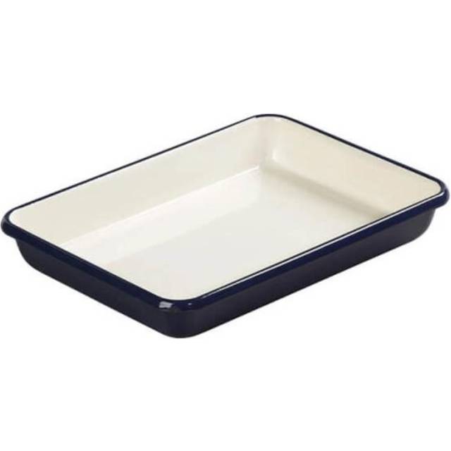 Tala Originals Enamelled Indigo & Ivory Roaster 33x24x5cm