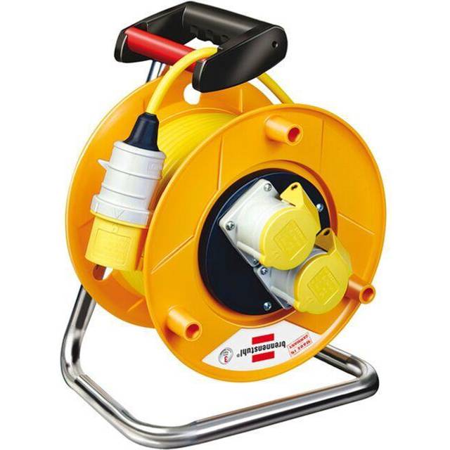 Brennenstuhl 110V Cable Reel - Extra Heavy Duty 2.5Mm Thick Cable - 25 Metre Cable Length - 1131953, Black