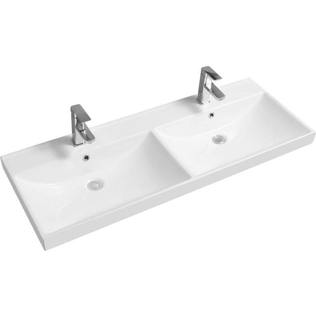 (120.5cm Double, Full Scoop - Thick Edge) Ceramic Inset Basins Various Sizes and Styles