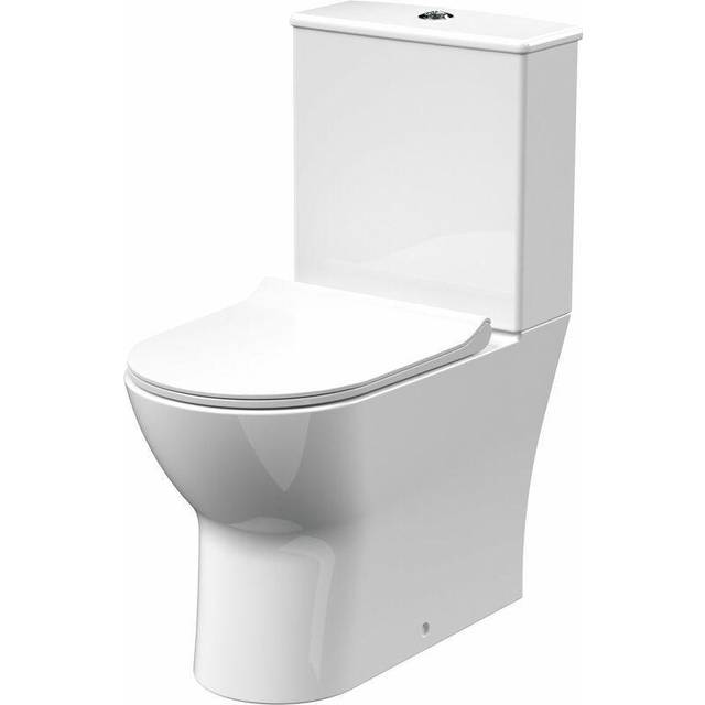 Nuie Freya Rounded Pan, Cistern & Seat - White, White