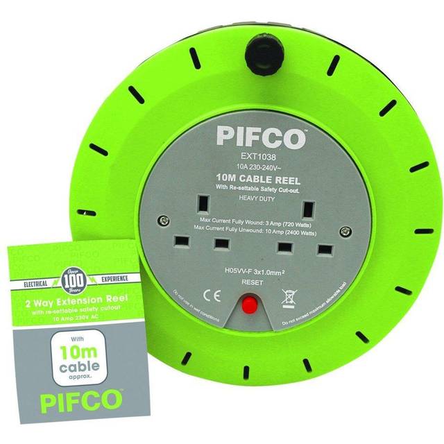 PIFCO EXT1038 10m 2-Way Extension Reel