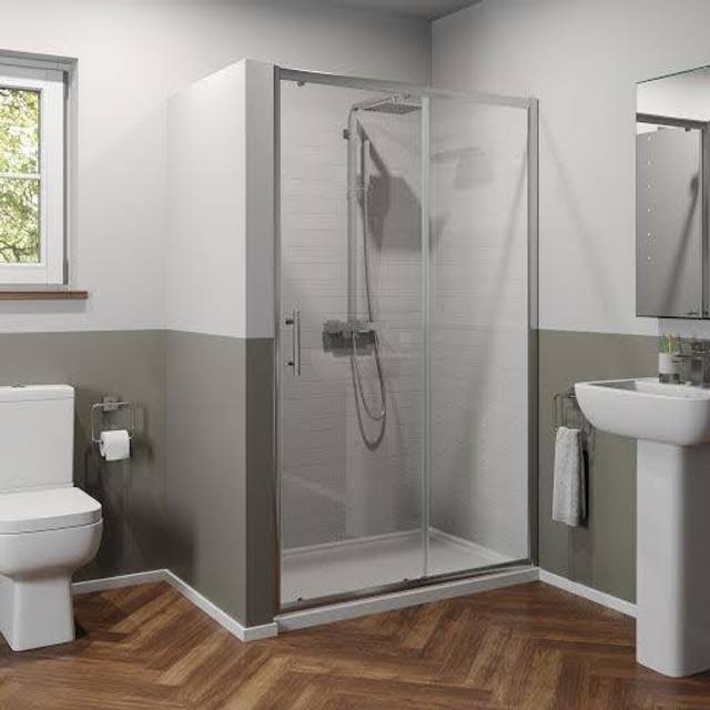Luxura Sliding Shower Door 1100mm - 6mm