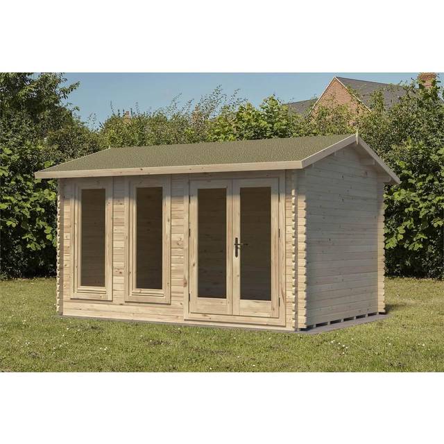 Chiltern 4.0m x 3.0m Log Cabin Single Glazed with Felt Shingles and Underlay