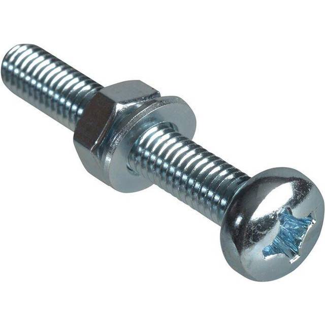 Forge FPMSPH640 Machine Screw Pozi Pan Head ZP M6 x 40mm Forge Pack of 4