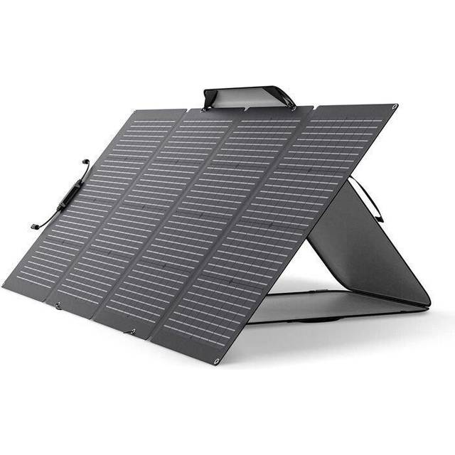 Ef Ecoflow 220Watt Bifacial Foldable Solar Panel, Complete with Adjustable Kickstand, Waterproof IP68 & Durable for Off The Grid Living