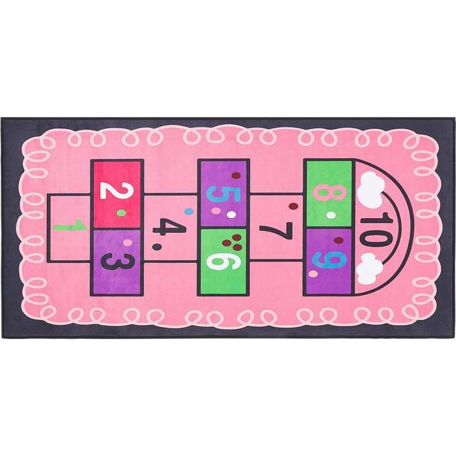 Kids Rug Hopscotch Print 80 x 150 cm Pink HONAZ