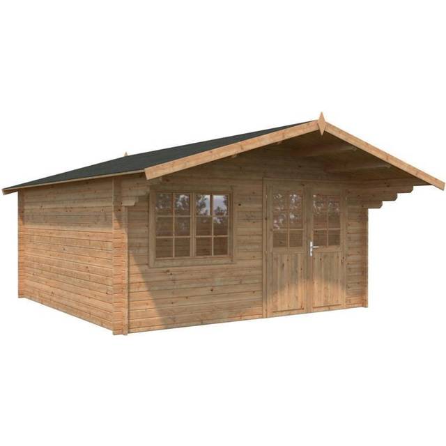 Palmako Britta Stuga 18,1 m²/inv. 17,5 m², utan golv, brun, impr.