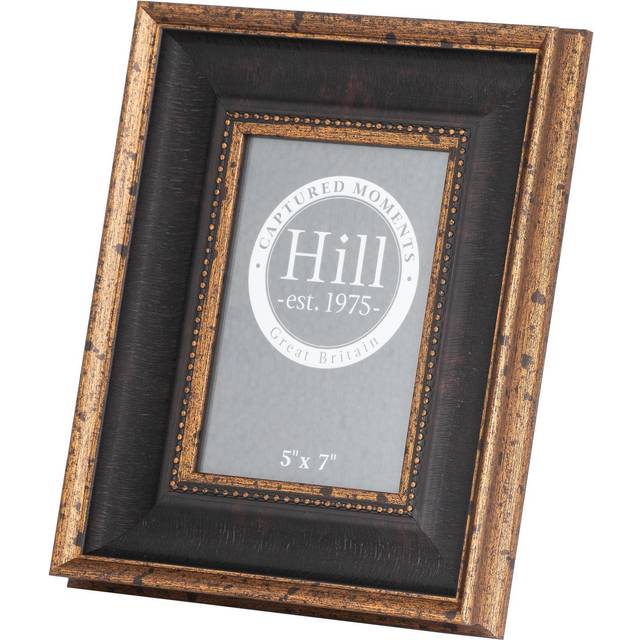 Black And Antique Gold Beaded 5x7 Photo Frame