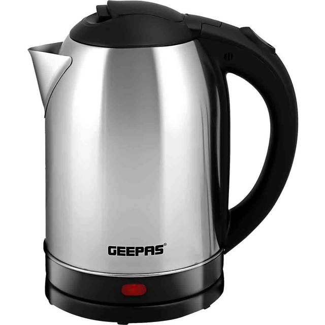 GEEPAS Electric Kettle | 1.8L Cordless Stainless Steel Jug Kettle with LED Indicator for Hot Water Tea Coffee Boil Dry Protection Auto Shut Off 1800W