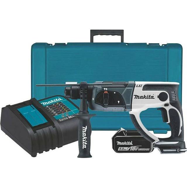 Makita DHR202STW 18V 2kg Lithium SDS Hammer Drill + 1 x 5.0 Batteries + Case