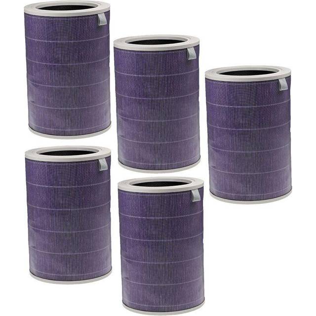 Vhbw - 5x hepa Filter compatible with Xiaomi Mi Air Purifier 2S Air Cleaner - Spare Air Filter with Integrated Active Carbon Filter, Antibacterial