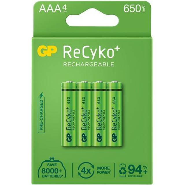 GP GPRHCH63E018 GP ReCyko 650mAh AAA card of 4