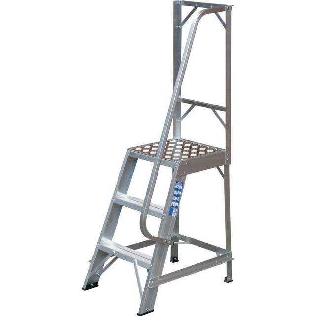 0.7m Heavy Duty Single Sided Fixed Step LaddersHandrail Platform Safety Barrier