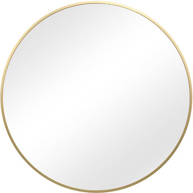 Home Garden Direct Pandora - Round Wall Mirror - 80x80 cm (Gold), Gold