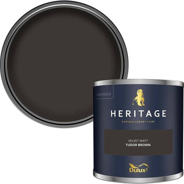 Dulux Heritage Velvet Matt Paint, Tudor Brown 125ml