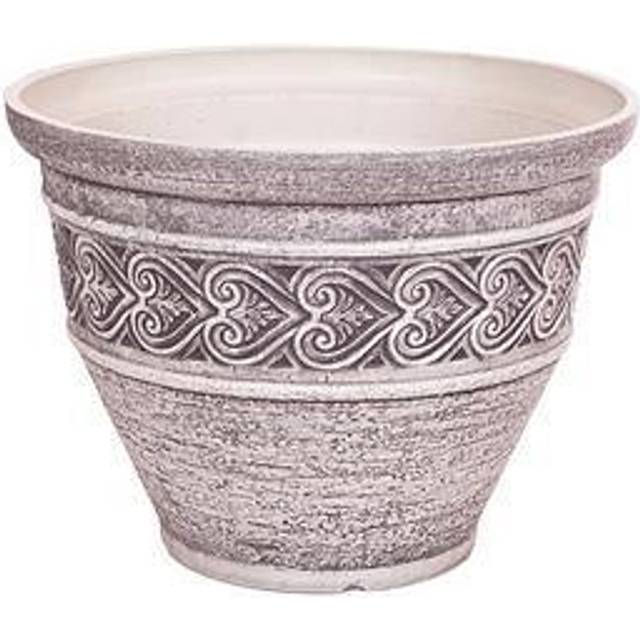 You Garden Heart Washed Granite Planter - 40Cm - One Colour