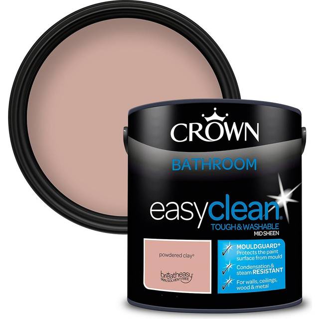 Crown Easyclean Bathroom Paint - Powdered Clay - #N/A - 2.5L