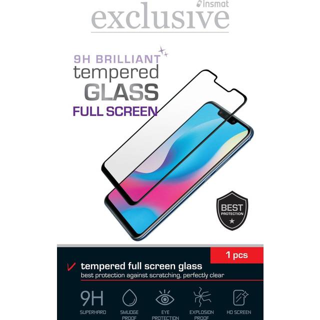 Insmat Exclusive Brilliant - Skärmskydd för mobiltelefon - helskärm - 2.5D - glas - ramfärg svart - för Nokia G60 5G