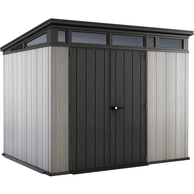 Keter 237828 Artisan 9x7 Large Outdoor Storage Shed, Grey/Black