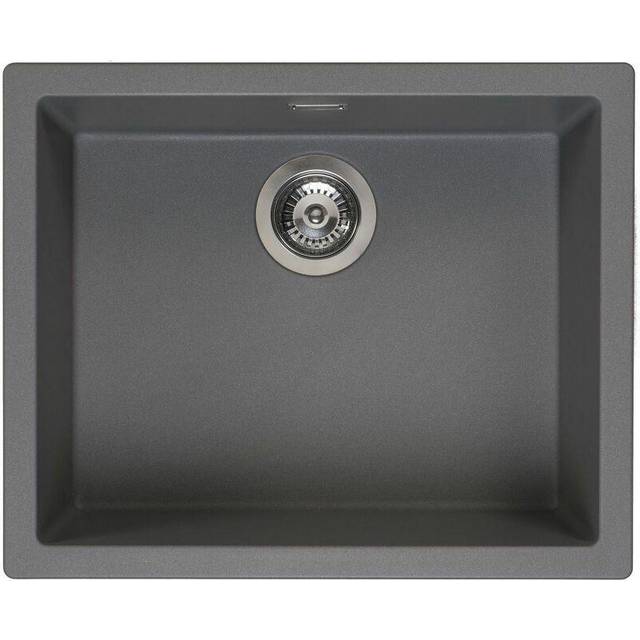 Reginox Amsterdam 50 Integrated Single Bowl Granite Kitchen Sink Grey Silvery