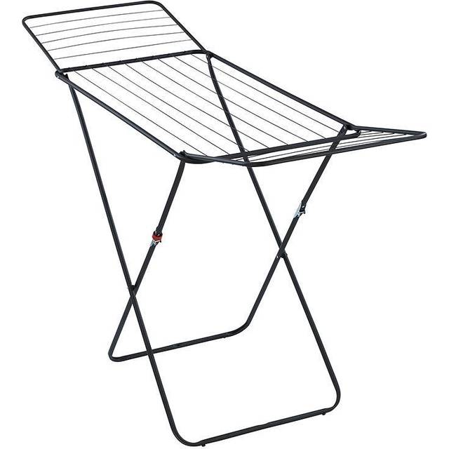 WENKO Tvättork Champion, vingtorkställning med 18 meter torklängd, barnsäkring, platsbesparande hopfällbar, 170 x 98 x 55 cm, pulverlackerat stål i matt svart