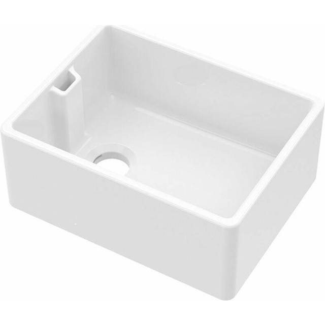 Nuie - Belfast Fireclay Kitchen Sink 1.0 Bowl 595mm l x 455mm w - White