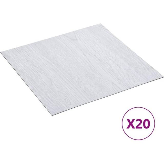 vidaXL Self-adhesive Flooring Planks 20 pcs PVC 1.86 m² White