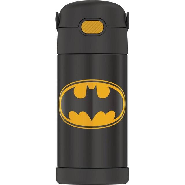 THERMOS FUNTAINER Water Bottle with Straw  12 Ounce  Batman  Kids Stainless Steel Vacuum Insulated Water Bottle with Lid