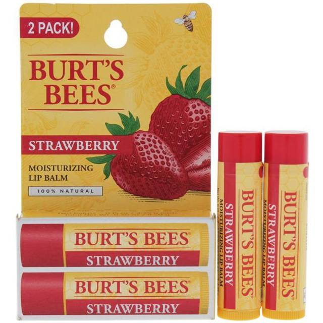 Burts Bees Strawberry Moisturizing Lip Balm Twin Pack - 2 x 0.15 oz Lip Balm