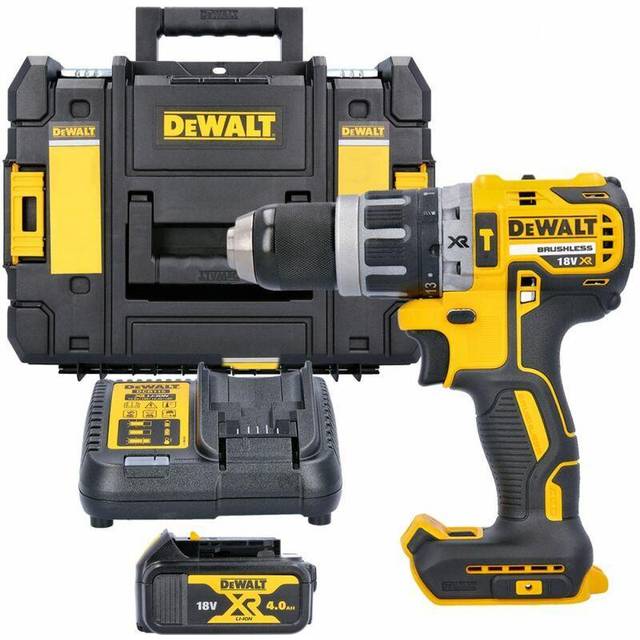 DCD796 18v Brushless Combi Hammer Drill x1 4ah x1 5ah Battery XMS18CD18V - Dewalt