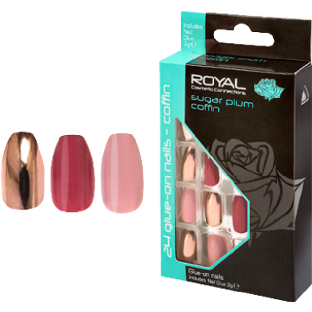 Royal Artificial Nails Sugar Plum Coffin - 24 pcs