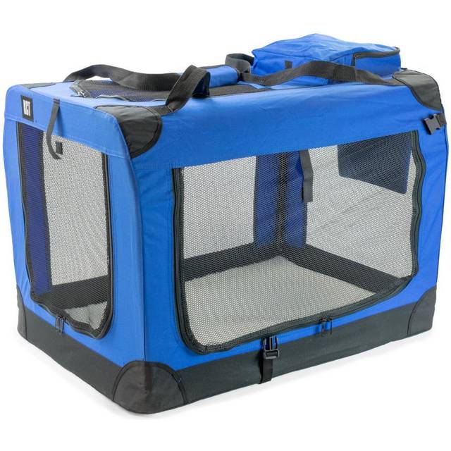 (Extra Large Blue) KCT Fabric Pet Carrier Crates