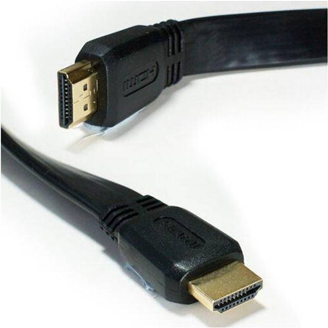 5m high speed ultra hd male slim flat hdmi cable 4k 3d rated with ethernet tv