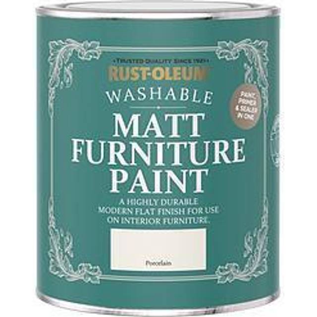 Rust-Oleum Matt Furniture Paint - PORCELAIN - 750ml - White