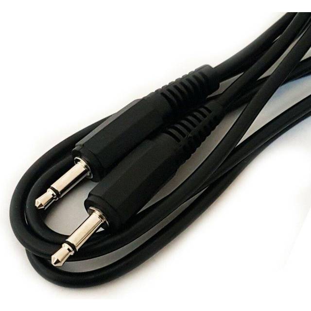 2.5m 3.5mm mono male to plug cable lead aux mixer audio signal speaker jack wire