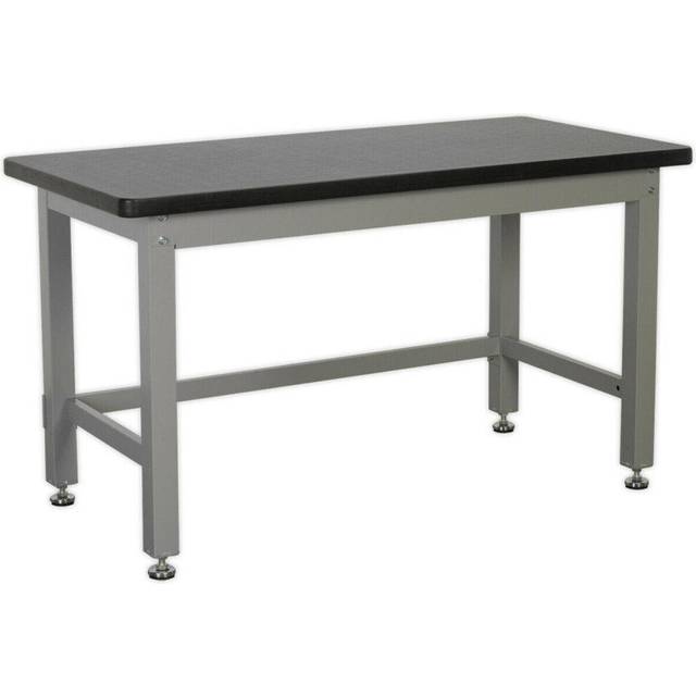 Steel Industrial Workbench - 1500mm x 750mm Laminate Worktop - Adjustable Feet