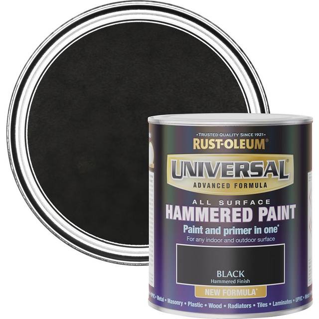 Universal All Surface Brush on Hammered Paint - Black - 750ml - Rust-oleum