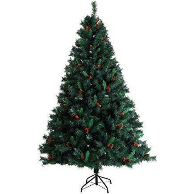 (7ft) EVRE Spruce Christmas Tree Pinecones & Berries