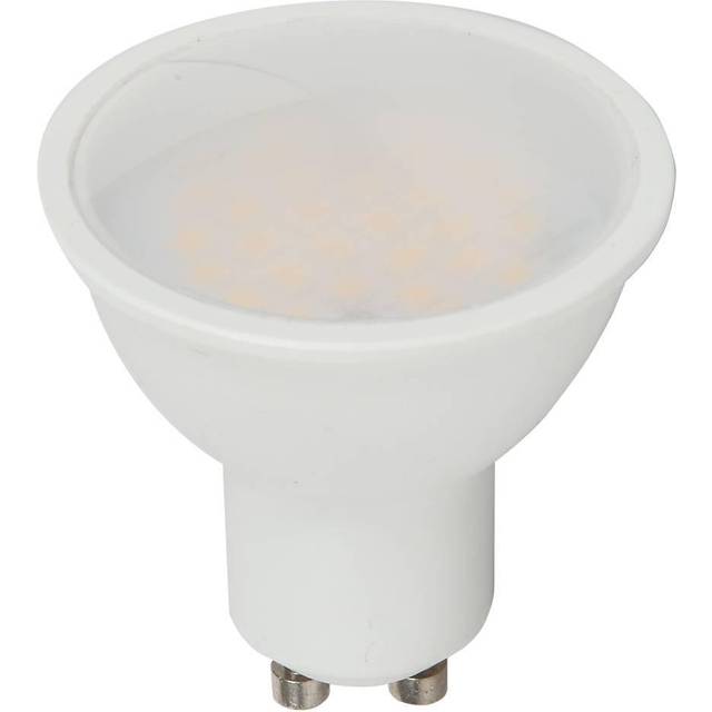 "V-TAC 1610""Warm LED Spotlight Gu10"" Glass Cup, Plastic, White, 5W"