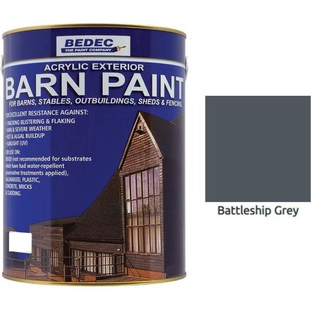 Bedec Barn Paint - Battleship Grey - Semi-Gloss - 2.5 Litres