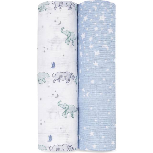 Aden + Anais Pack of 2 Large Swaddle Cotton Muslin - Rising Star (23-19-055)