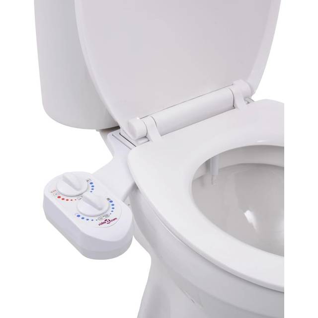 vidaXL Bidet Toilet Seat Attachment Hot Cold Water Single Nozzle